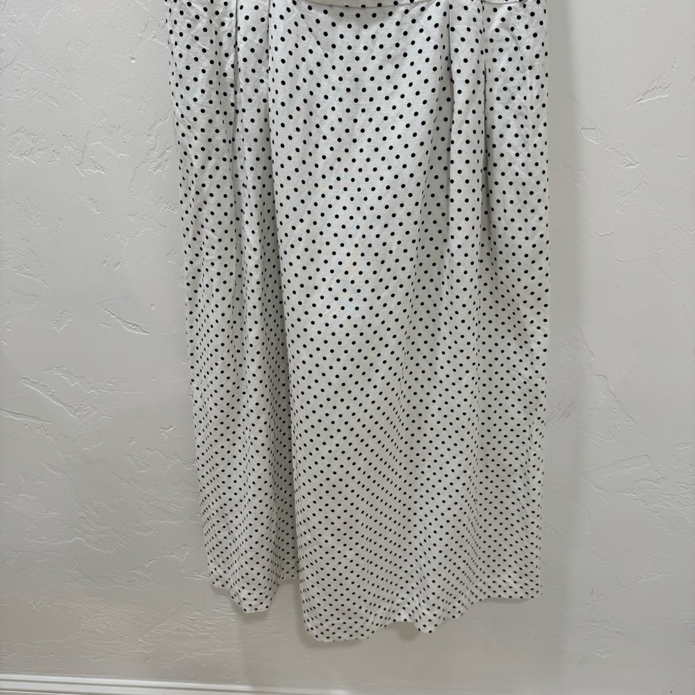 Kate Spade X Target Midi Dress Cream Black Polka Dot Women's XXL *NO BELT - Picture 6 of 15